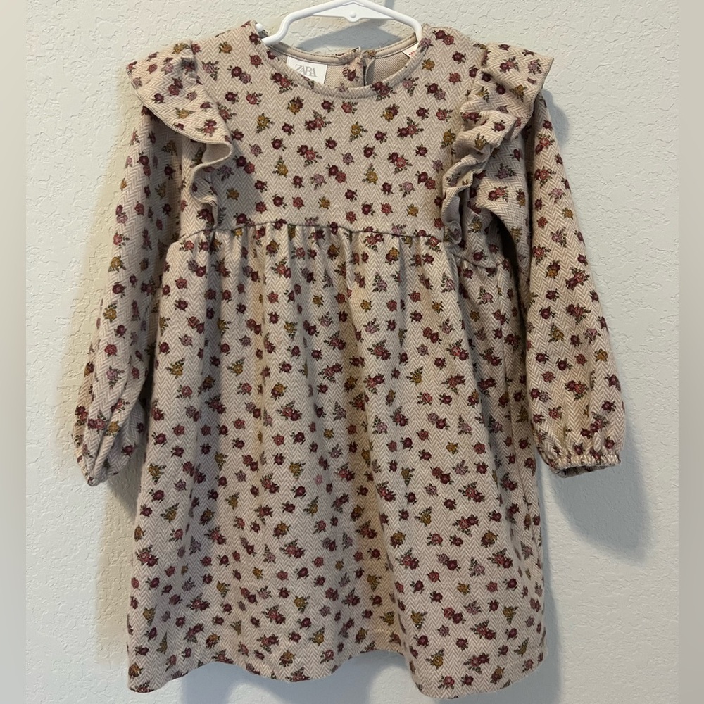 Zara / 3-4T / Fall Flower Dress / Like New / Only Worn Once